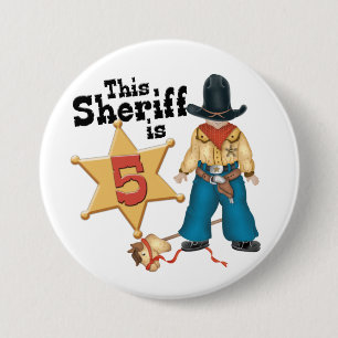 Sheriff 5th Birthday 7.5 Cm Round Badge