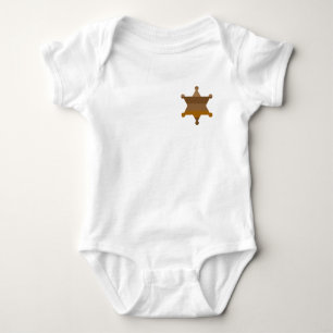 sheriff badge baby bodysuit