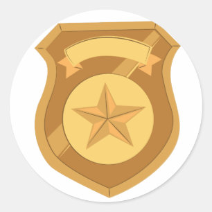 Sheriff Badge Classic Round Sticker