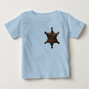 Sheriff Badge Custom Baby Bodysuit