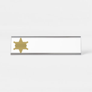 Sheriff Badge Desk Name Plate