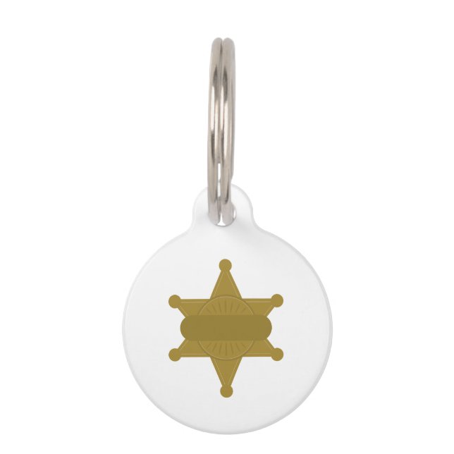 Sheriff Badge Pet Tag (Front)