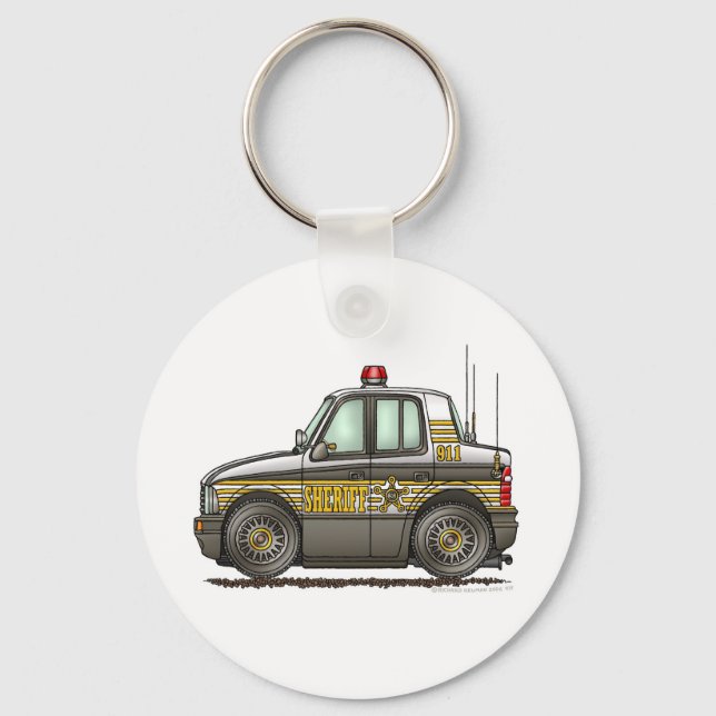 Sheriff Car Patrol Car Law Enforcement Key Ring (Front)