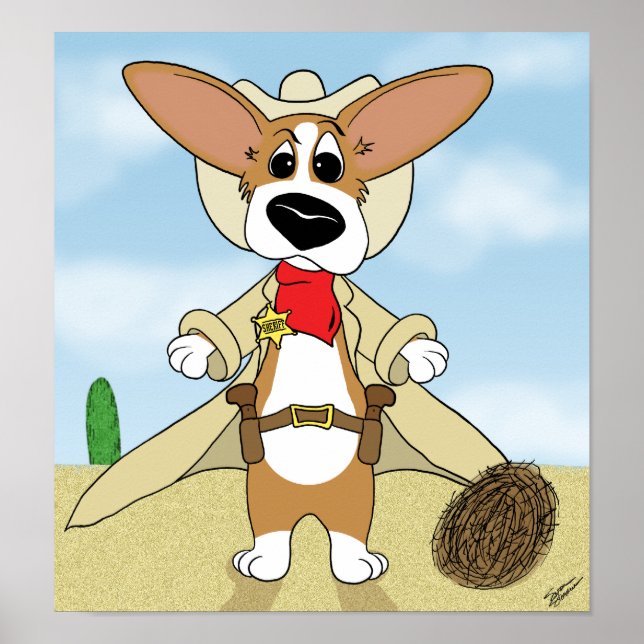 Sheriff Corgi Poster (Front)