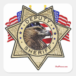 Sheriff Deputy Badge Square Sticker