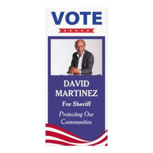 Sheriff Election with Candidate Photo & QR Code Rack Card