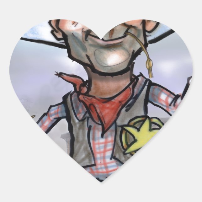Sheriff Heart Sticker (Front)