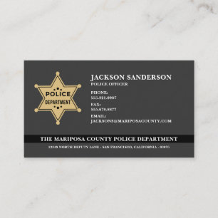 Sheriff Police Department Law Enforcement Logo Business Card