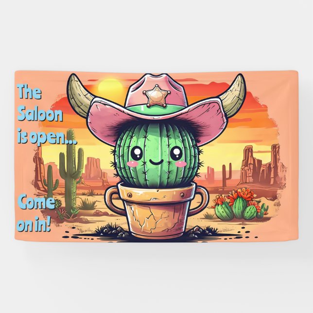 Sheriff Spike-Cottoncandy Cactus Character Banner (Horizontal)