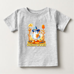 Sheriff Spooky Cowboy Ghost Halloween Baby T-Shirt