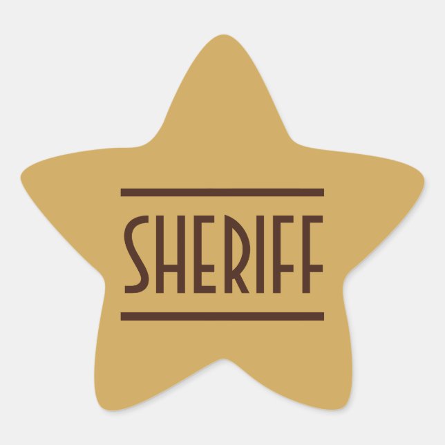 Sheriff Star Sticker (Front)