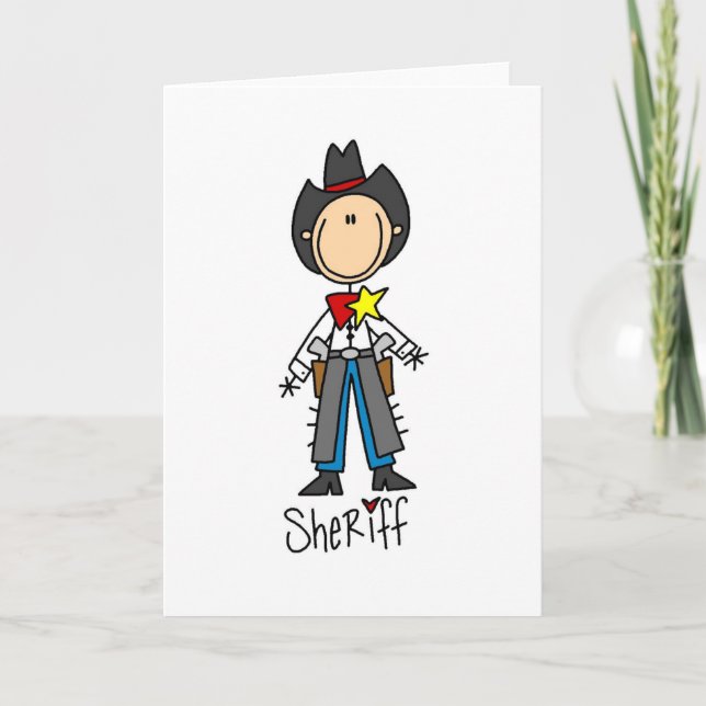 Sheriff Stick Figure Card (Front)