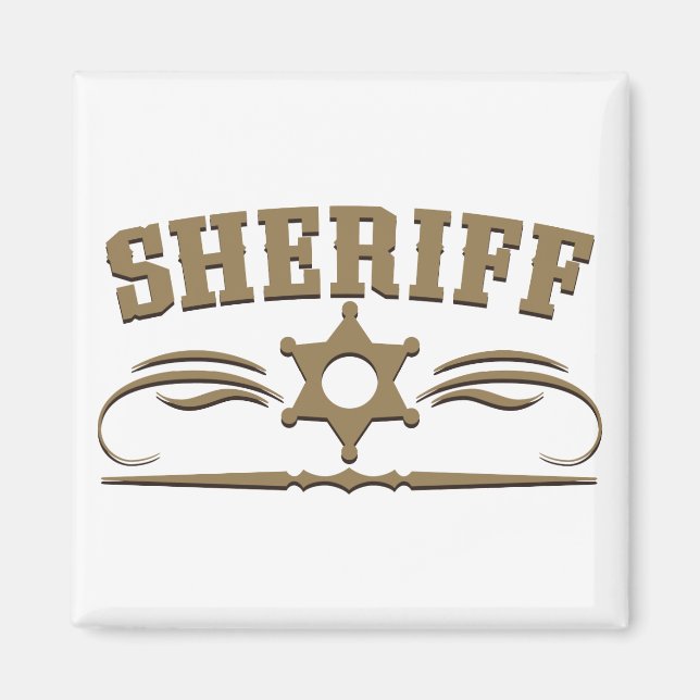 Sheriff Western Style Magnet (Front)