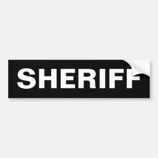SHERIFF - White Logo Bumper Sticker