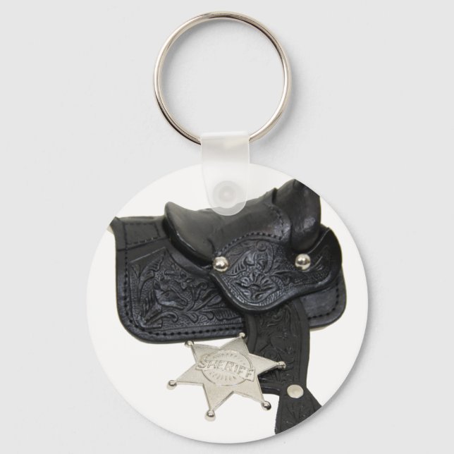 SheriffBadgeSaddle051009 Key Ring (Front)