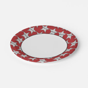 Sheriff's badge party paper plate