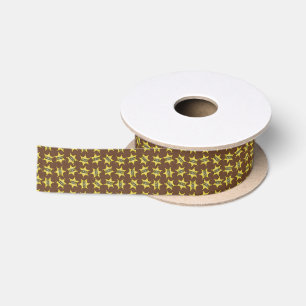 Sheriffs badge pattern gift ribbon satin ribbon
