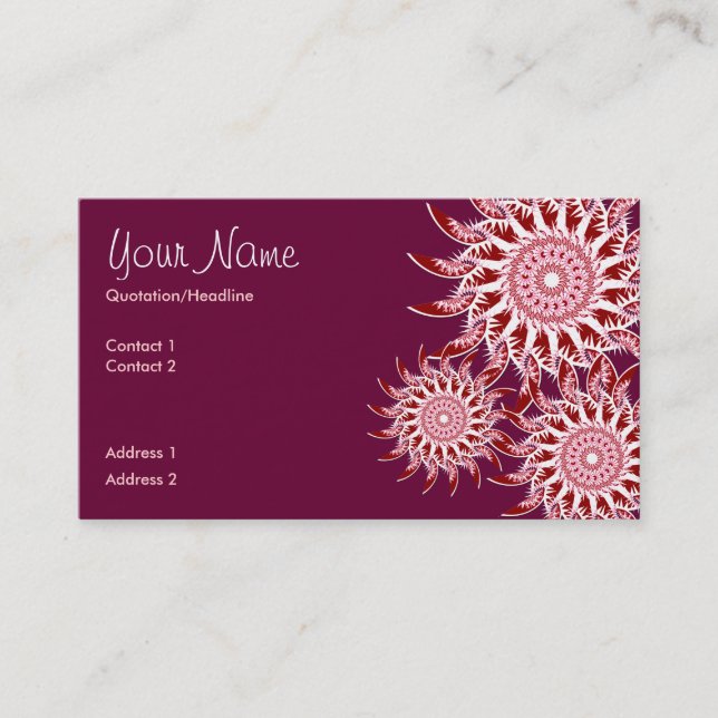 SherikanStarz Business Card (Front)