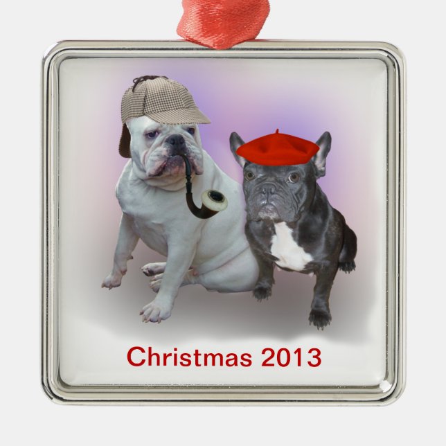 Sherlock  and Dr. Metal Tree Decoration (Front)