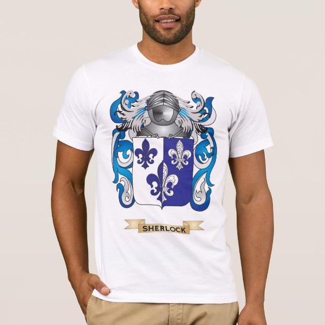 Sherlock Coat of Arms (Family Crest) T-Shirt (Front)
