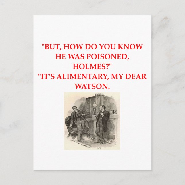 sherlock holmes joke postcard (Front)