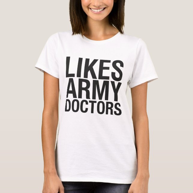 Sherlock Likes Army Doctors T-Shirt (Front)
