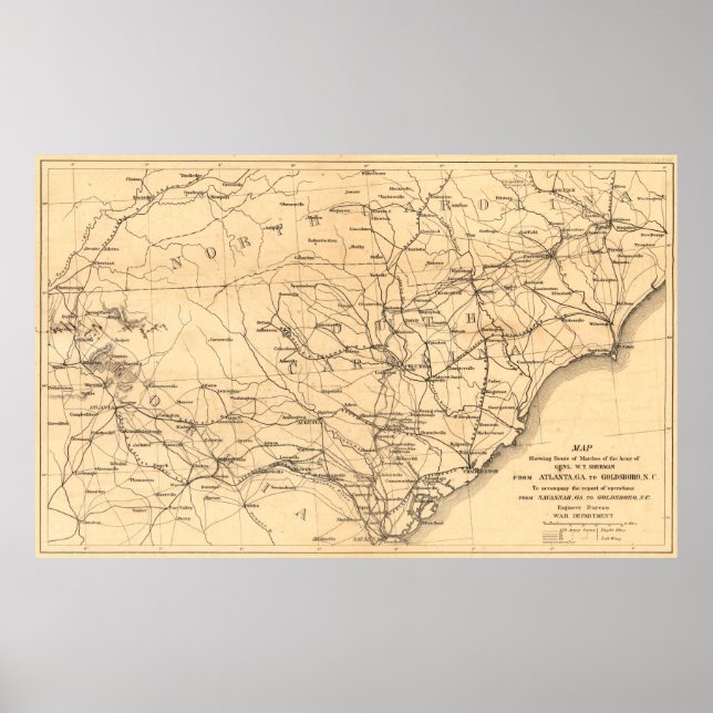 Sherman from Atlanta to Goldsboro Poster (Front)