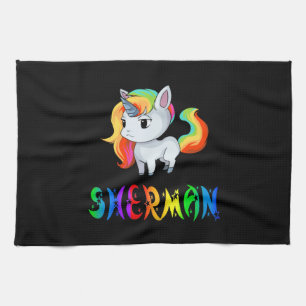 Sherman Unicorn Tea Towel