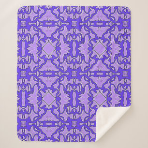 Sherpa Blanket An elegant blue purple pattern