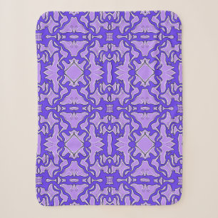 Sherpa Blanket An elegant blue purple pattern