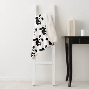 Sherpa Blanket-Black and White Cow Blanket