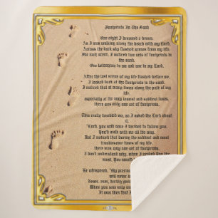 Sherpa Blanket Footprints in the sand