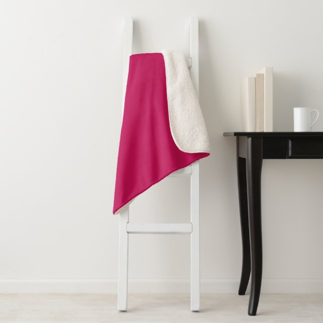Sherpa Blanket-Large-Pink Peacock Blanket (In Situ)