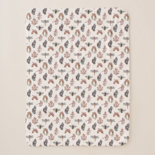 Sherpa Blanket,Nature print, for little girls Blanket