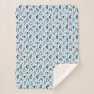 Sherpa Blanket,Nature print, for little girls Blanket