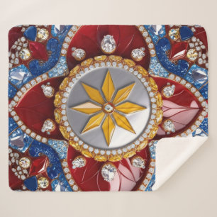 Sherpa Blanket with Colombian Colours Design