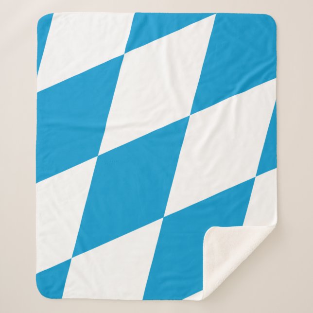 Sherpa Blanket with flag of Bavaria, Germany (Front)