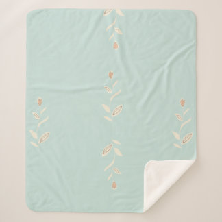 Sherpa blanket with floral design.