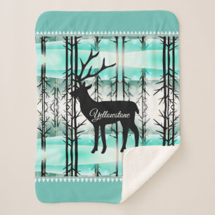 Sherpa Blanket-Yellowstone Deer Sherpa Blanket