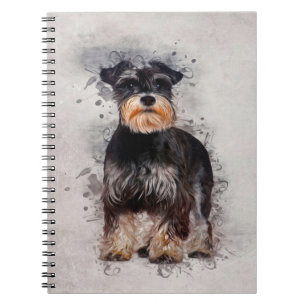 Sherpa Fleece  Schnauzer Comfy Cosy Fleece Notebook