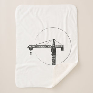 Sherpa-Fleecedecke with crane graphic Sherpa Blanket