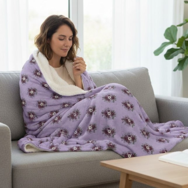 Sherpa Softness Blanket – Violet Bouquet (Creator Uploaded)