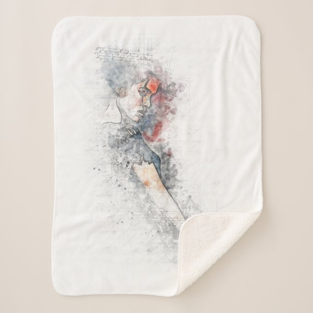 Sherpa Woman Cover Sherpa Blanket (Front)