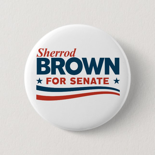 Sherrod Brown 6 Cm Round Badge (Front)