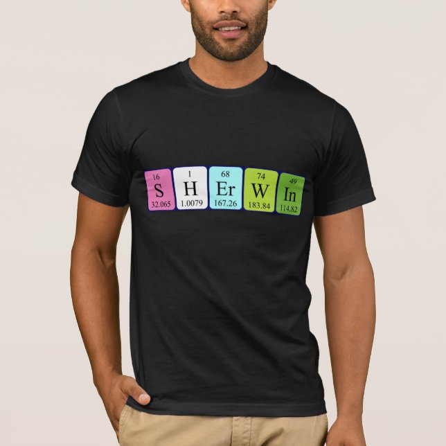 Sherwin periodic table name shirt (Front)