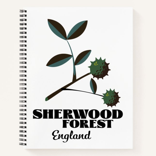Sherwood Forest England travel poster Notebook (Front)