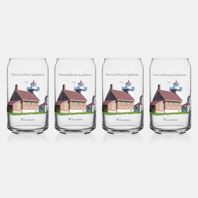 Sherwood Point Lighthouse can glass (Front)