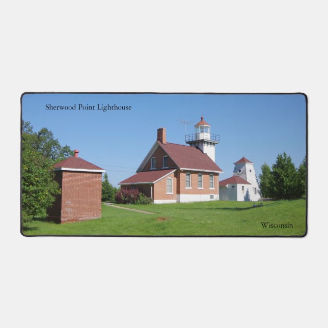 Sherwood Point Lighthouse desk mat (Front)