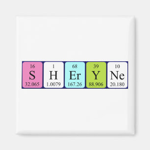 Sheryne periodic table name magnet