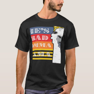She's a Bad Momma Llama For Women Animal Retro 2 T-Shirt